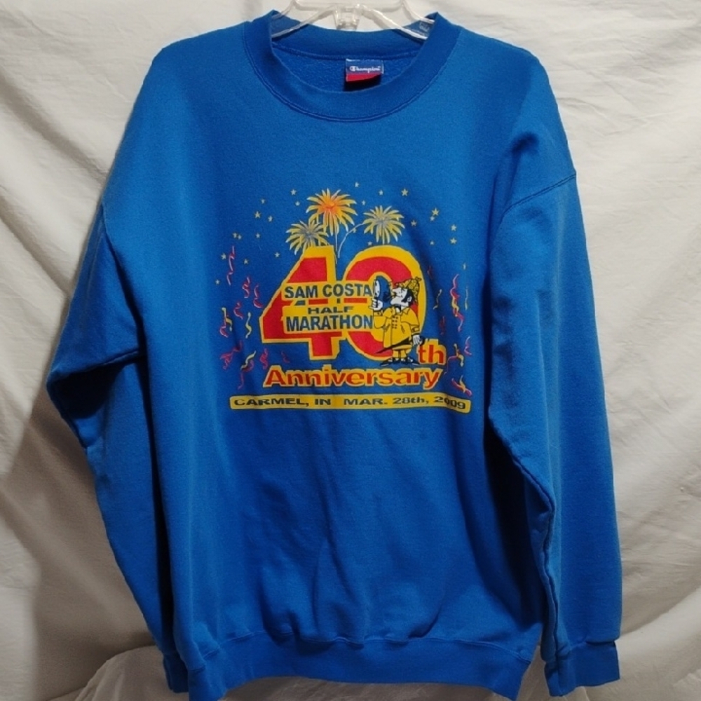 (D-18) Champion Vtg Sam Costa Half Marathon Winners Sweatshirt 1983/2009